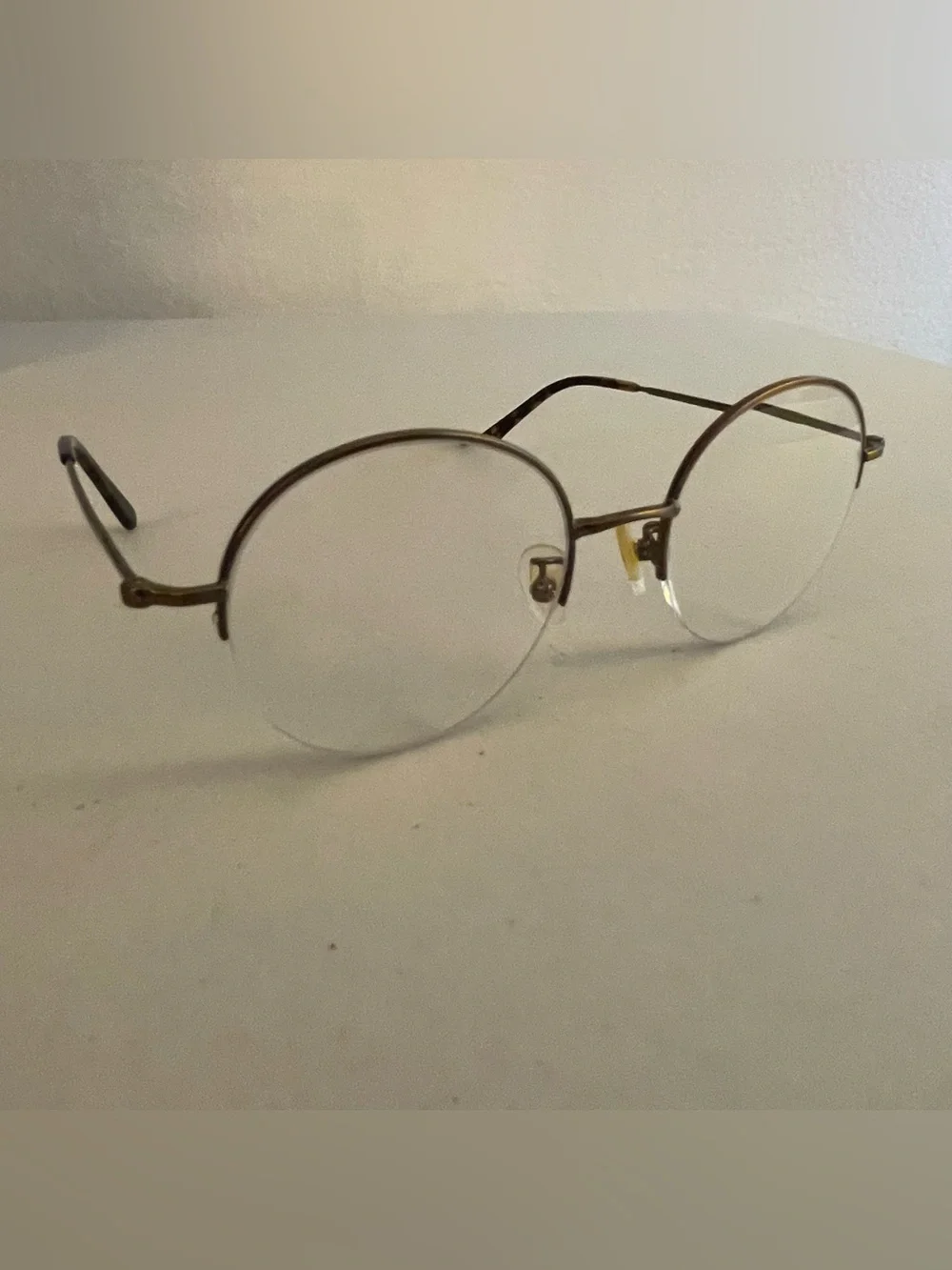 Eyebuydirect Albee Eyeglasses Frames Only Round Bronze Semi-Rimless